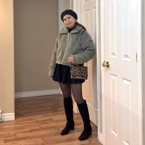 Women's Green Faux Fur Jacket